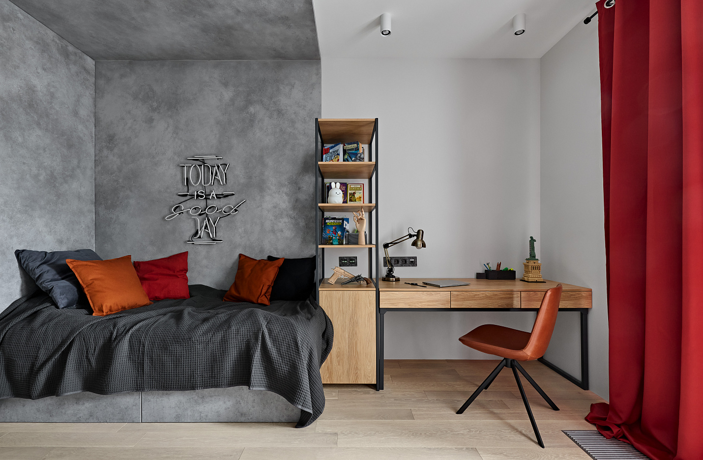 ДЕКОРАТИВНЫЕ ПОКРЫТИЯ ПОД БЕТОН, КРАСКИ СЕРИИ H&H В ПРОЕКТЕ ОЛЬГИ МЕНИЦКОЙ, СПБ