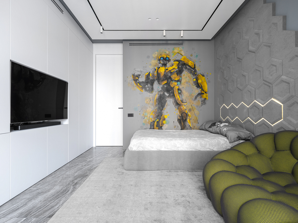 ДЕКОРАТИВНЫЕ ПОКРЫТИЯ ПОД БЕТОН, ХУДОЖЕСТВЕННАЯ РОСПИСЬ, КРАСКА SATIN SM В ПРОЕКТЕ СЕРГЕЯ МАНСУРОВА, ЕКБ