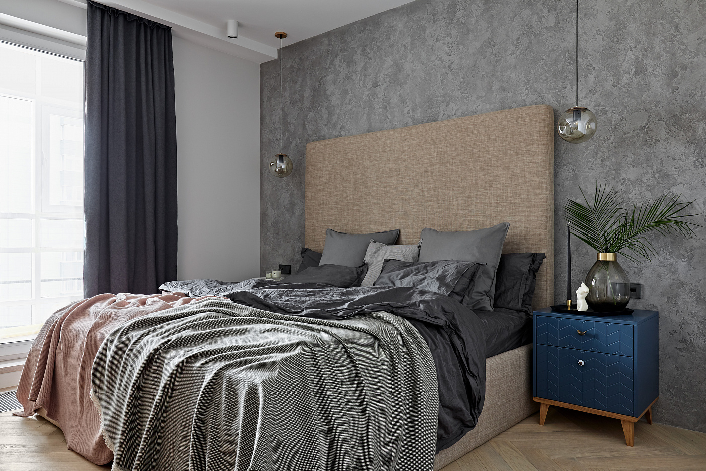 ДЕКОРАТИВНЫЕ ПОКРЫТИЯ ПОД БЕТОН, КРАСКИ СЕРИИ H&H В ПРОЕКТЕ ОЛЬГИ МЕНИЦКОЙ, СПБ